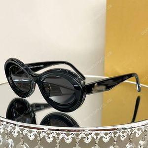 LW-Sonnenbrille für Damen, galvanisiertes Logo, dicke Platte 40110, Designer-Sonnenbrille für Herren, modisch, Retro-Stil, runder Rahmen, Originalverpackung