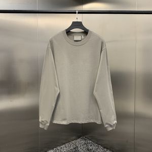 Mäns fleece-tröja, bomullsblandning, Crewneck Pure Color Sweatshirt för män