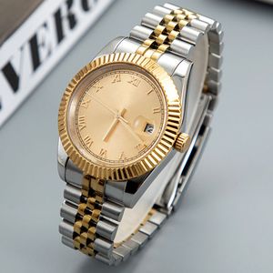 36mm Mens Relógios Movimento Automático Relógios Mulheres Mecânica Vintage Aço Inoxidável Relógio Romano Relógio À Prova D 'Água Luminoso Montre Luxe Homem Relógios de Pulso Presentes