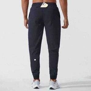 Lulus Men's Jogger Long Pants Sport Yoga OutfitクイックドライドローストリングジムポケットスウェットパンツズボンメンズカジュアルエラスティックウエストフィットネスLululemens 557ess