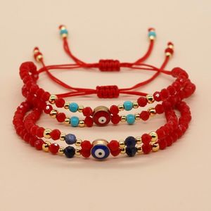 Strand Go2boho Kristallperlen Öl tropfende Augen Naturstein Perlen Twin Damen Mehrschichtiges Armband