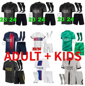 2023 2024 Mbappe G.Ramos Soccer Jerseys 23 24 Kolo Muani O.Dembele Asensio Hakimi Verratti Kimpembe Fabian Lee Kang in Maillots de Football Kit Shirt Kids Kids Kids