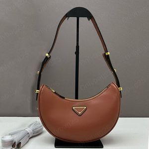 Designer Half Moon Bag Arque Shoulder Bags Vintage Hobo Smooth Genuine Leather Handbags Armpit Borsa Tote Women Purse Clutch 7A Quality