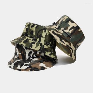 Berets Camouflage Bucket Hat Men's And Women's Outdoor Jungle Mountaineering Sports Sun Protection Cross-Border E-Commerce Summ