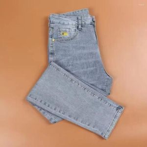 Men's Jeans Trendy Luxury Blue Streetwear Spring And Autumn Slim Fit Casual Denim For Shopping Youth Stylish Solid Skinny