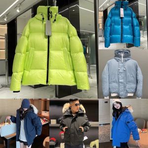 Herr designer puffer jacka kvinnor ner jacka huva varm parka kanadensiska gooses jackor brev tryck kläder utomhus sport tjock kappa kanadensiska parkas li