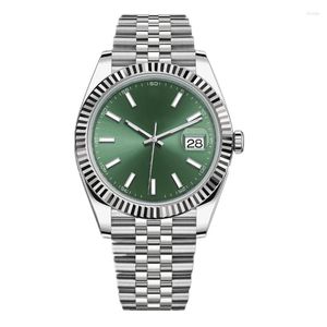 Orologi da polso Orologio meccanico automatico da donna da uomo di lusso Bracciale in acciaio inossidabile impermeabile con zaffiro Quadrante nero blu verde