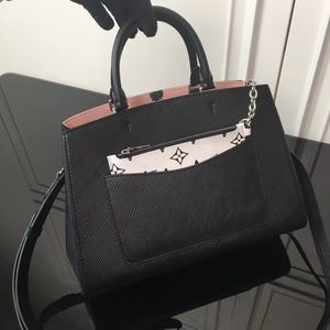 Nova bolsa feminina MARELLE TOTE média onda de água padrão de couro de ombro único bolsa crossbody