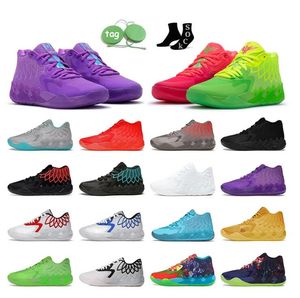 LaMelo Ball Shoes MB.01 02 Lo Mens Basketball Shoe 1OF1 Queen City Rick e Morty Rock Ridge Red Blast Buzz City Galaxy UNC Iridescent Sports Sneakers Tamanho Eur40-46