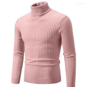 Erkek Sweaters Sonbahar ve Kış Yüksek Boyun Alt Gömlek İnce Uygun Uzun Kollu T-Shirt Düz Renk Trendi
