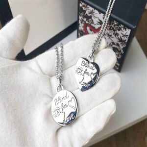 Fashion-brand blind for love Designer necklace for lady mens Women Party Wedding Lovers gift engagement Luxury Jewelry for Bride W198Q