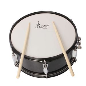 Lade 14 인치 작은 군용 Snare 드럼 악기 악기 스테인리스 스틸 행진 서부 타악기 악기 군대 밴드 팀 AQUSTIC Professional Drums