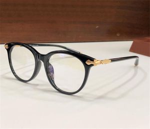 New fashion design retro optical eyewear round shape cat eye frame simple classic style versatile glasses transparent lens BLUEBERRY