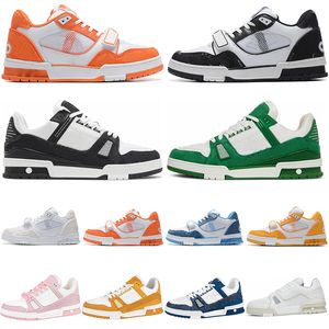 Low Trainers Designer Shoes For Men Women Black White Green Orange Navy Blue Denim Leather Casual Walking Work Out Sneakers