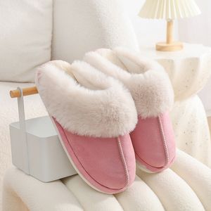 Designer Women Plush Slippers pink Print Slides Mop Open Toe Cotton Slipper Indoor Fashion Home Shoes size 36-45