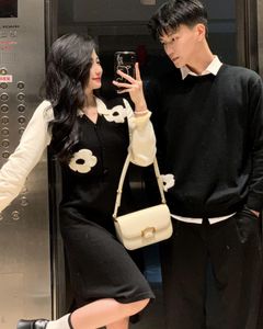 Men's Hoodies 8506#2023 Real Couples Wear Autumn And Winter Korean Version Fashion Slim-fit Female Dress Male Pullover Sweater