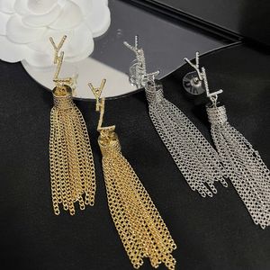 Gold Plated Designer Tassels for Womens Charm Brand Letter Gift Circle Pendant Earrings Copper Non Fading High Quality Jewelry Earring