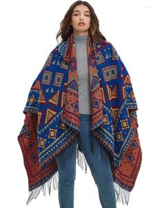 Halsdukar höst vinter kvinnor vintage halsduk lager och ponchos damer stickade rutiga varma chales femme capa para mujer pashmina wrap sjal