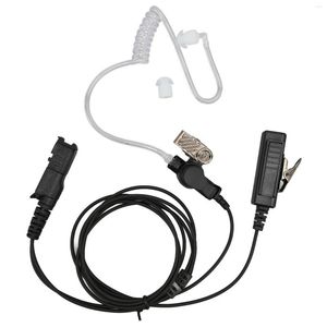 Tubo acustico per cuffie Cavo in PU Clip in acciaio inossidabile Plug and Play Walkie Talkie Auricolare per XPR3500 XiR P6628