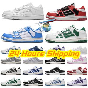 Designer shoes ammiris Athletic Shoes Bones Runner Women Men Shoes Sneakers Local Warehouse Leather Trainer Leather Plate-forme red bottoms 36-45