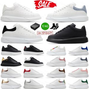 Oversized sneakers Casual Shoes mens womens White Black Leather Velvet Espadrilles Trainers Flats Lace Up Platform