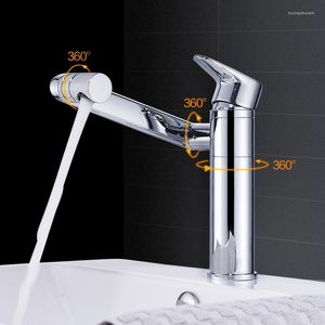 Bathroom Sink Faucets Vidric All Copper Faucet 360 Degree Rotation Wash Basin Counter And Cold Mixer Taps LT-605/LT-606