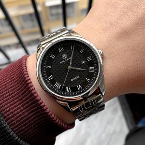 Zegarek Pablo Raez stal nierdzewna Man Man Luksusowy Business Fashion Style Kalendarz kwartalny data Watch Wysoka jakość zegar