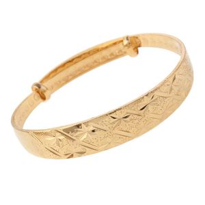 24K Golden Brief Shinning Star Gold Color Adjustable Bangles Bracelet Jewelry310L