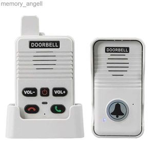 Doorbells Wireless Doorbell Audio 200 Meters Range Home Apartment Intercom Factory Office Intercom System with Rechargeable Battery YQ2301003