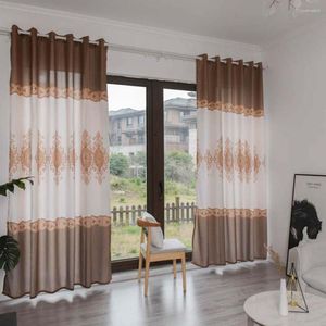 Tenda 1 pezzo finestra ombreggiante con venature del legno per la decorazione del letto del soggiorno di casa