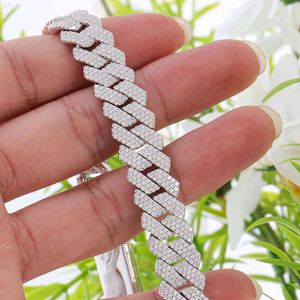 brand fashion woman Wholesale Price 18k Gold Plated Three Rows Moissanite Bracelet Hip Hop Style Vvs Cuban Link Chain