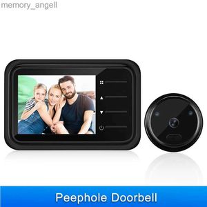 Doorbells 2.4Inch Peephole Doorbell Camera 120 HD IR Night Vision Video Cat Eye Door Bell Home Safety Door Viewer Outdoor Monitor YQ2301003