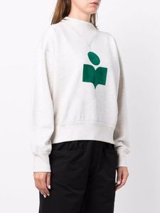 Marant Hoodies 여성 스웨트 셔츠 디자이너 까마귀 스웨트 셔츠 긴 소매 풀 오버 인쇄 후드 고품질 면적 느슨한 옷 이사벨 탑 후드 타이 EU 크기 W2