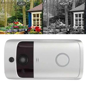 Doorbells Smart Bezprzewodowe wideo WiFi Intercom Doorbell Nocna Nocna Vision 2 Way Talk Motion Wykrywanie bezpieczeństwa domu YQ2301003