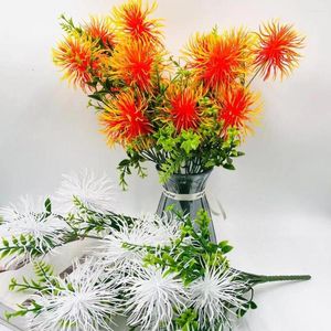 Fiori decorativi 18 teste Leucospermum Bouquet di fiori artificiali Artiglio di granchio Piantare crisantemo Puntaspilli Simulazione domestica