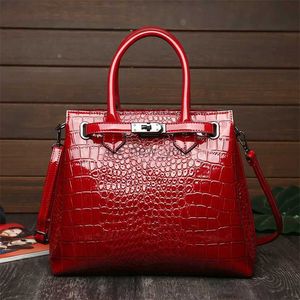 Totes Fashion Crocodile Pattern Women Handbags Luxury Women Bags Designer Big Tote Bag Brand Leather Shoulder Crossbody Bags for Women 240407