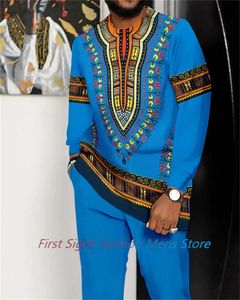 Herren-Trainingsanzüge, Dashiki-Männer-Outfit, afrikanische Tradition, 3D-gedruckter Trainingsanzug, Langarm-Hosen, 2-teilig, Übergröße, lässige Wanderanzüge, Herrenbekleidung 230928