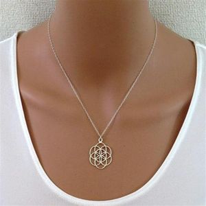 Ожерелье-мандала «Цветок жизни», кулон Каббала, ожерелье «Сакральная геометрия» для женщин, Gift2242