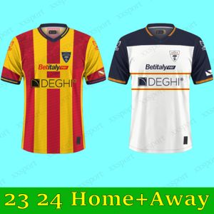 23 24 US Lecce Soccer Jersey Strefezza Federico Baschirotto Joan Gonzalez Wladimiro Falcone Marin Pongracic Remi Oudin Home Away 2023 2024フットボールシャツ