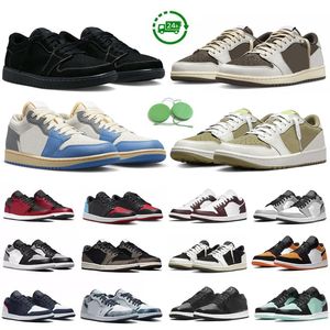 1 Scarpe da basket per uomo Donna 1s Sneaker bassa Oliva Nero Phantom Reverse Mocha Fragment Dark Mocha Unc Grigio Royal Toe Wolf Grigio Uomo Donna Scarpe da ginnastica Scarpe da ginnastica sportive