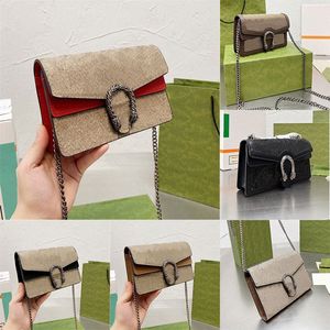 Çok renkli Klasik Luxurys Omuz Çantası Kadın Tasarımcılar Mini çapraz vücut çantası zinciri cüzdan moda Lady Çanta Vintage Tasarımcı Toz Çantalar Kutusu
