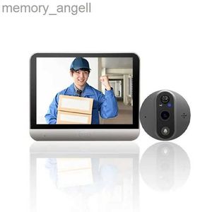 Дверные звонки Новая Tuya Smart Video Door Bell Wi -Fi 4.3inch 1080p Eye Peephole Camera 5000mah PIR Motion The Alail