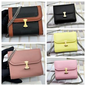 Top Quality Mulheres Carteiras Bolsas De Ombro Luxo Designer Cadeia Carteira Min Crossbody Bolsa Senhoras Bolsa De Couro Real Designers Cartões Titular Dobrável Carteira Moeda Bolsa