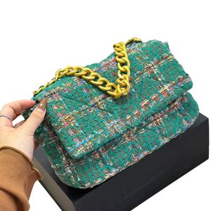 Designer di lusso Classico 19 Borse a tracolla trapuntate in tweed Borse Francia Marchio di moda Woc 19c Borsa a tracolla da donna con patta Totes Designer Borsa a tracolla di alta qualità