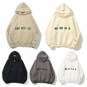 Ess Hoodie Mens 여성 캐주얼 스포츠 쿨 후드 인쇄 대형 까마귀 패션 힙합 거리 스웨터 반사 편지면 스웨터 S-XL ES