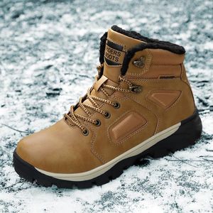 Stiefel Winter Knöchel Männer Leder Casual Schuhe Outdoor Camping Wasserdichte Arbeits Werkzeug Herren Turnschuhe Mode Armee Botast65