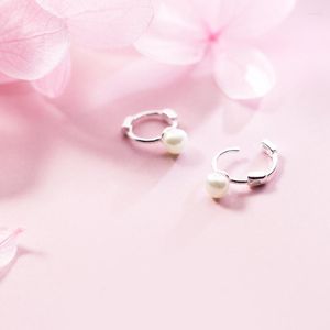 Серьги-кольца серебряного цвета для женщин, обручи с подвесками, синтетический жемчуг, пирсинг Pendientes, ювелирные аксессуары