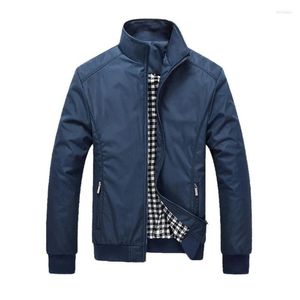 Herrenjacken Nizza Frühling Stehkragen Jacke Business Mantel Langarm Reißverschluss Lässige Windjacke Vintage Großhandel