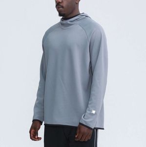 Lu Men hoodies pullover sport långärmad yogastit mens stil lös jackor tröja träning fitness kläder hoodie mode trend