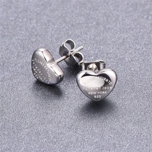 Designer-Ohrringe, goldene Herz-Ohrringe, Damen-Ohrringe, niedliche Größe, Luxus-Buchstaben-Edelstahl-Ohrringe, Stahl-Piercing-Schmuck, Geschenk, Damen-Accessoires